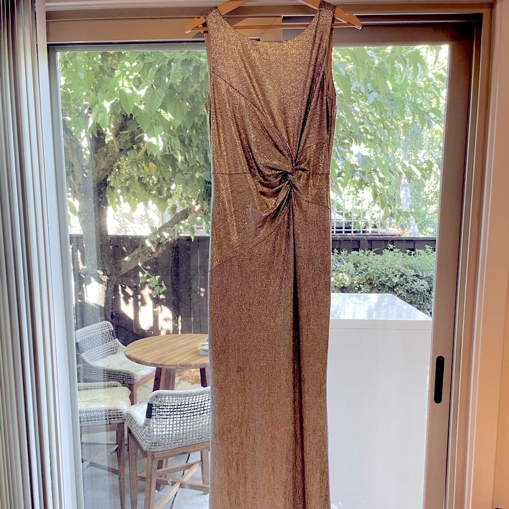 Calvin Klein metallic gown size 4